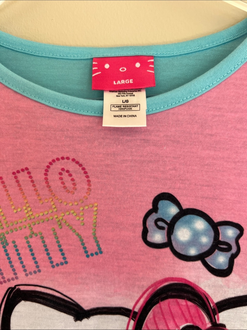 Hello Kitty Girls Pajama Nightgown L - Picture 2 of 7